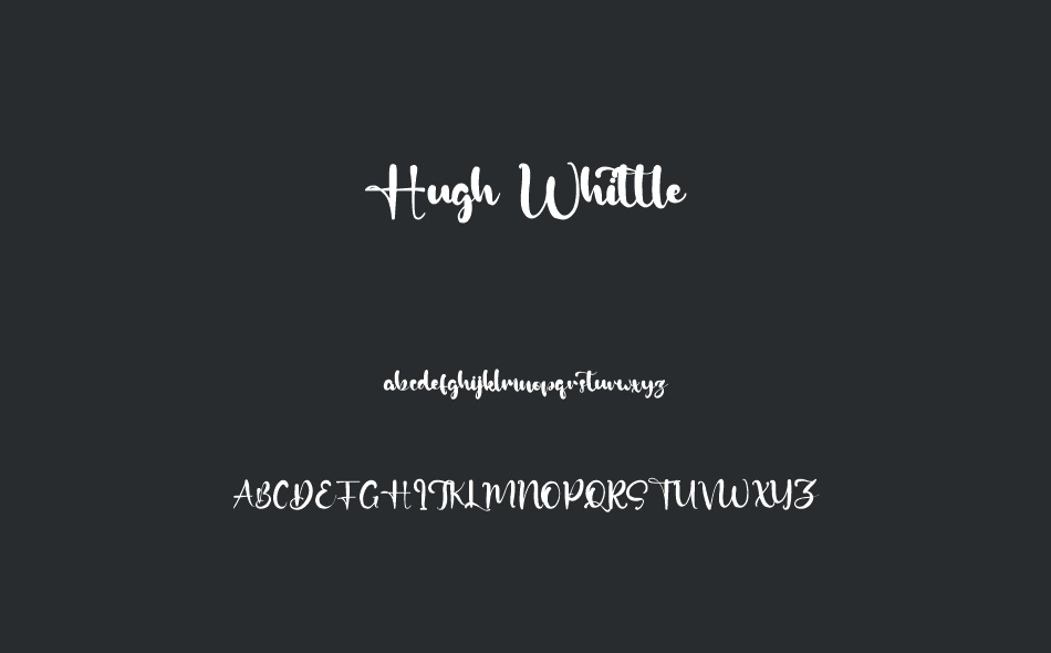 Hugh Whittle font