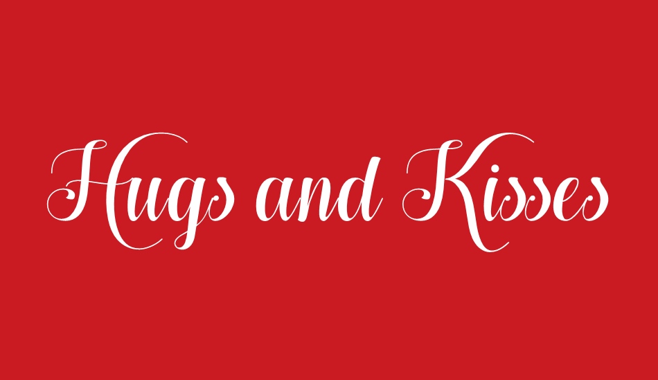 Hugs and Kisses xoxo Demo font big