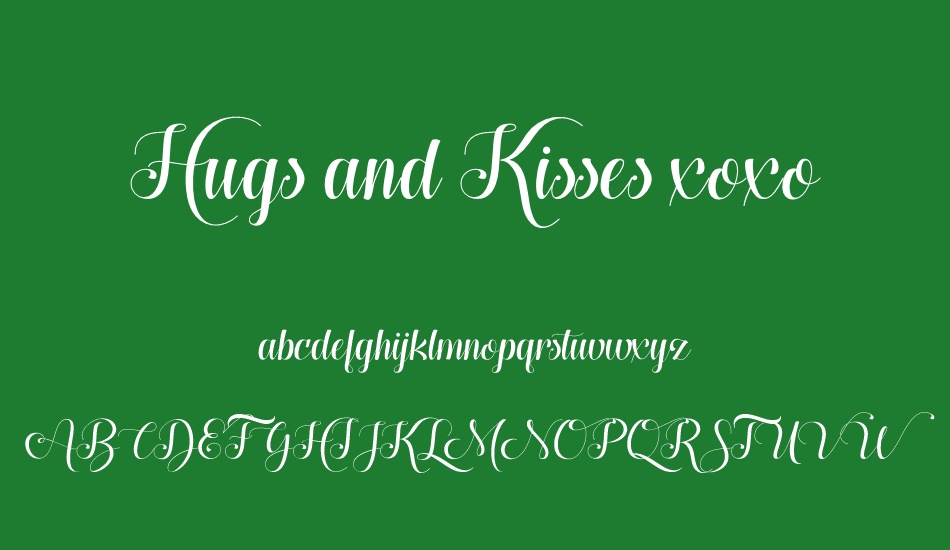 Hugs and Kisses xoxo Demo font