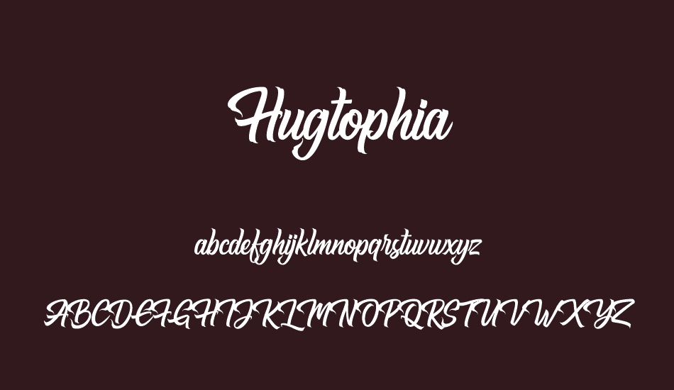 Hugtophia font