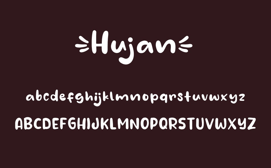 Hujan font