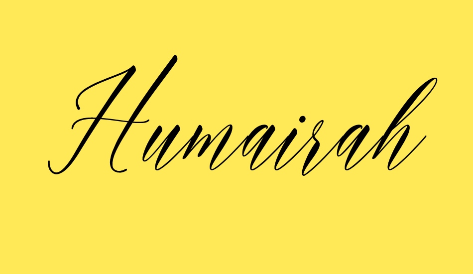 Humairah Script font big