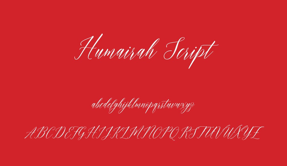 Humairah Script font