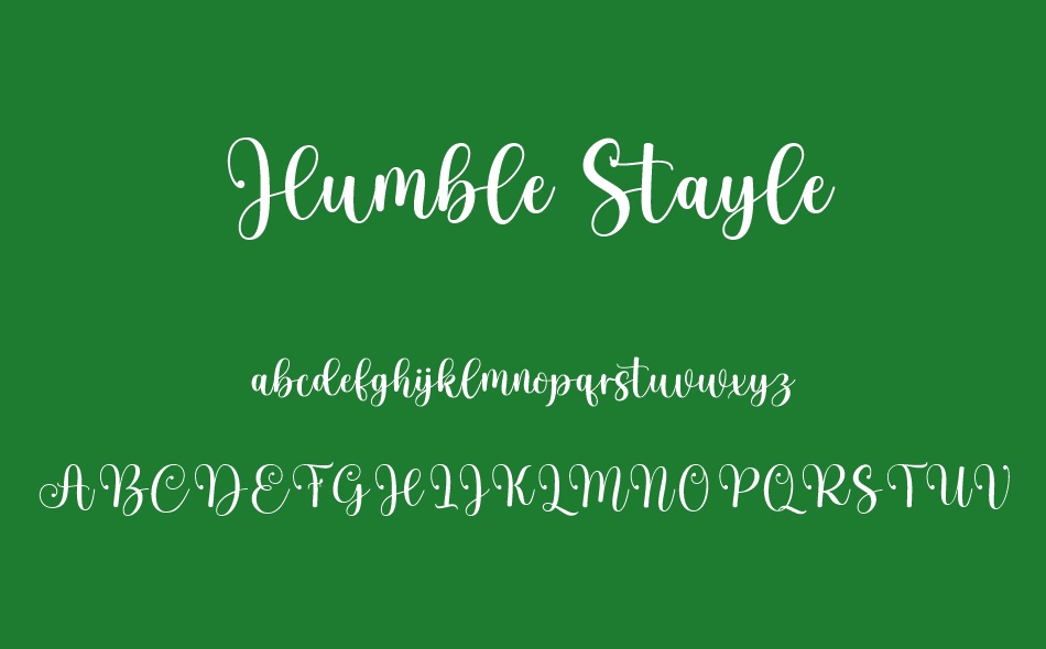Humble Stayle font