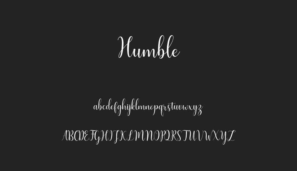 Humble font