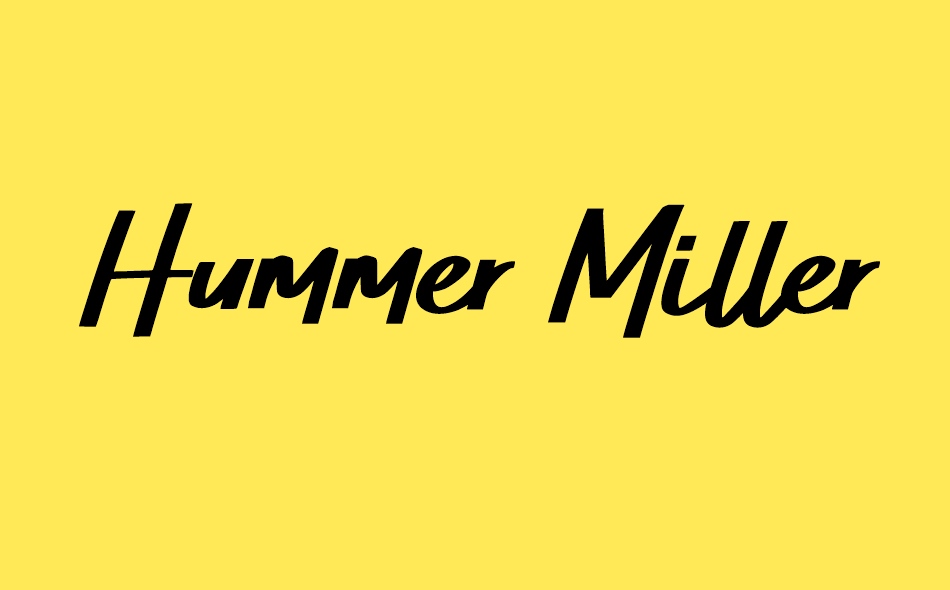 Hummer Miller font big