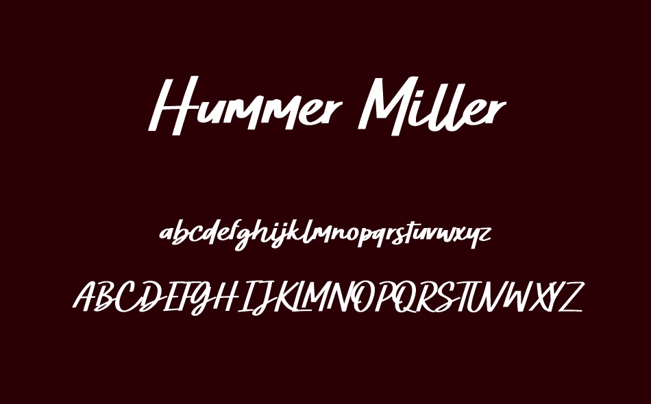 Hummer Miller font