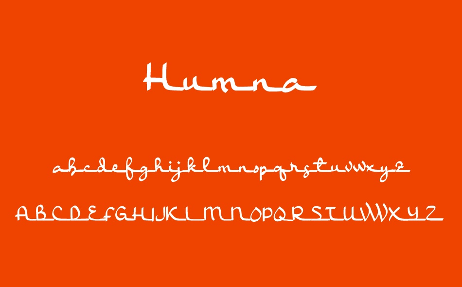 Humna font