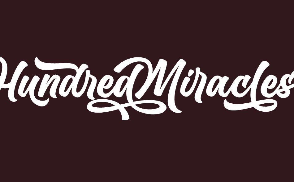 Hundred Miracles font big