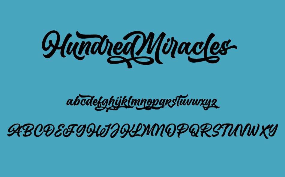 Hundred Miracles font