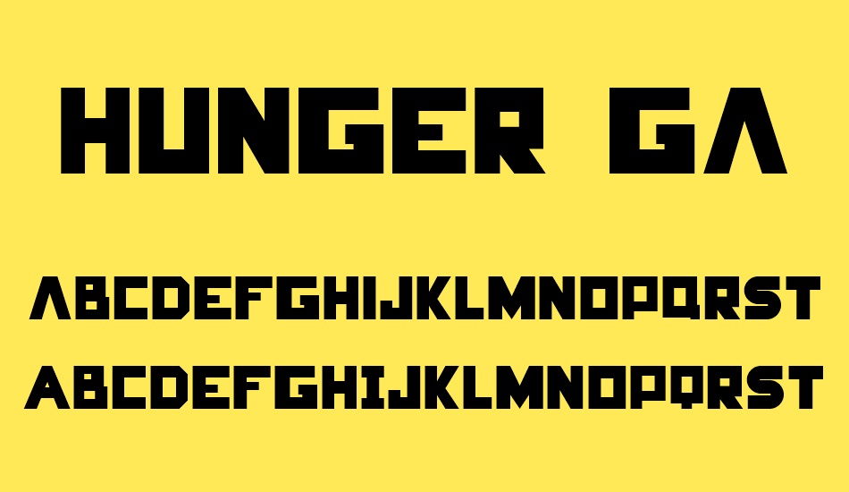 Hunger Games font