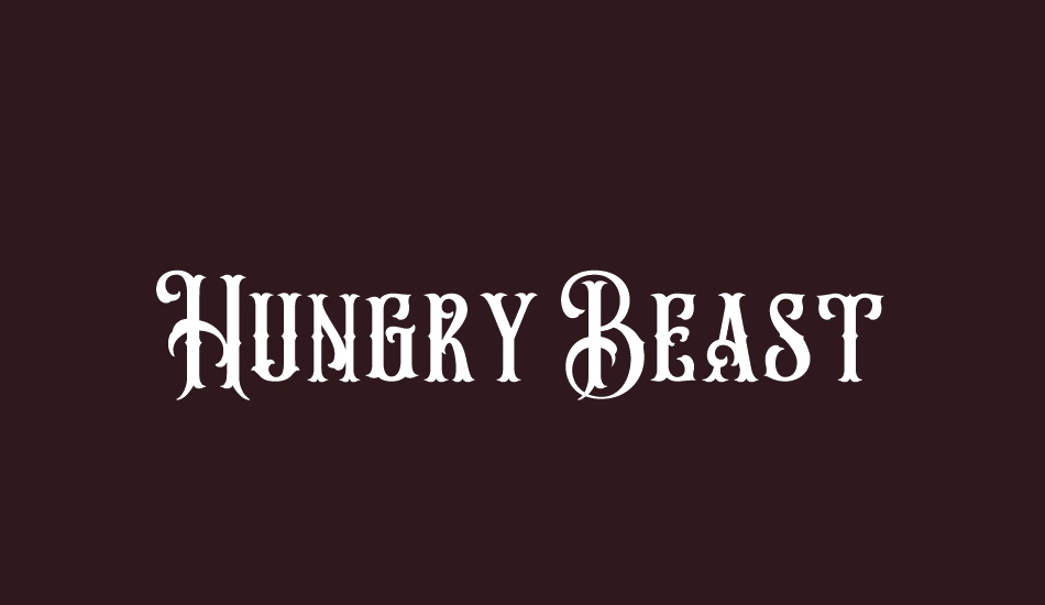 Hungry Beast Regular Demo font big