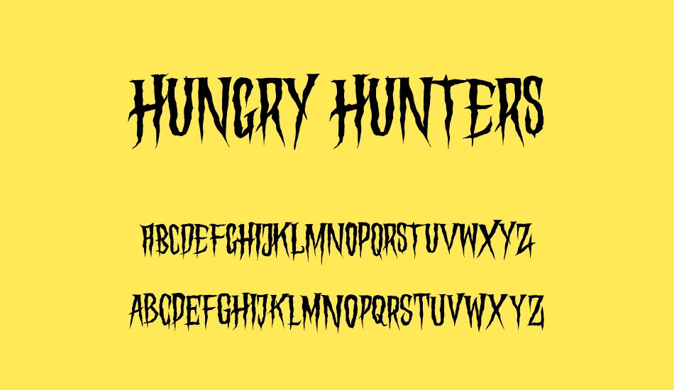 Hungry Hunters font