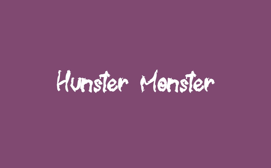 Hunster Monster font big