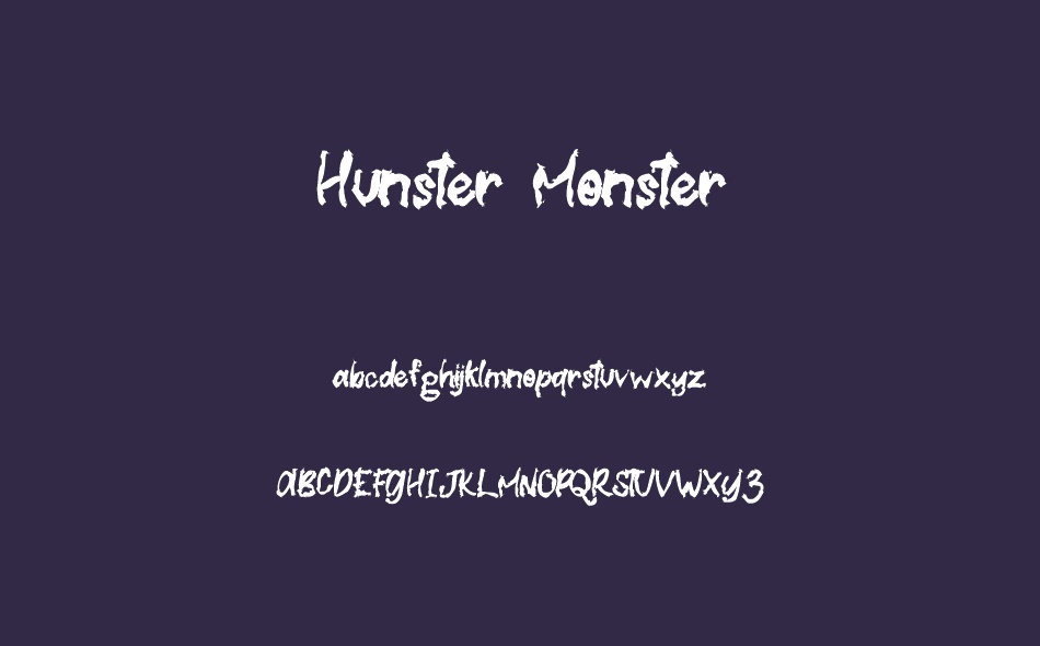 Hunster Monster font