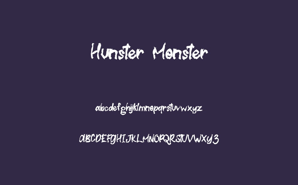 Hunster Monster font