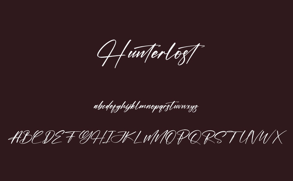 Hunterlost font
