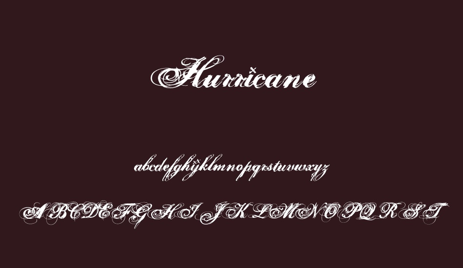 Hurricane font