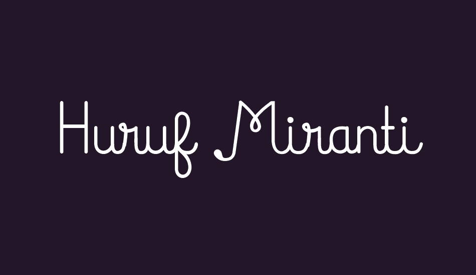 Huruf Miranti font big