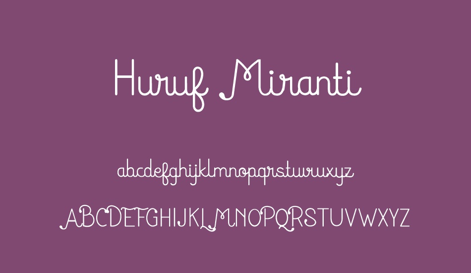 Huruf Miranti font