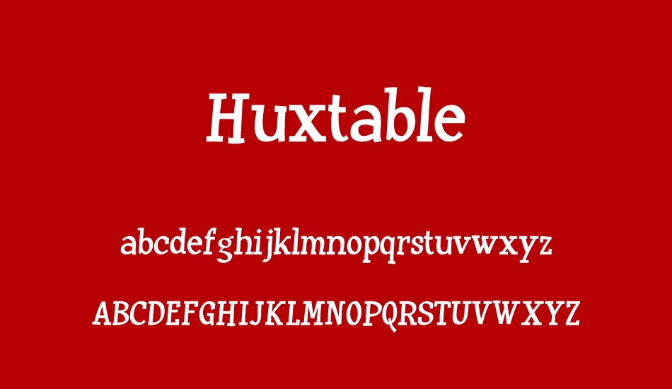 Huxtable font