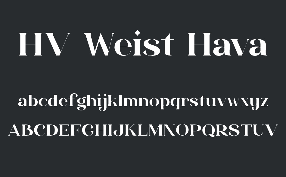 HV Weist Havanah font