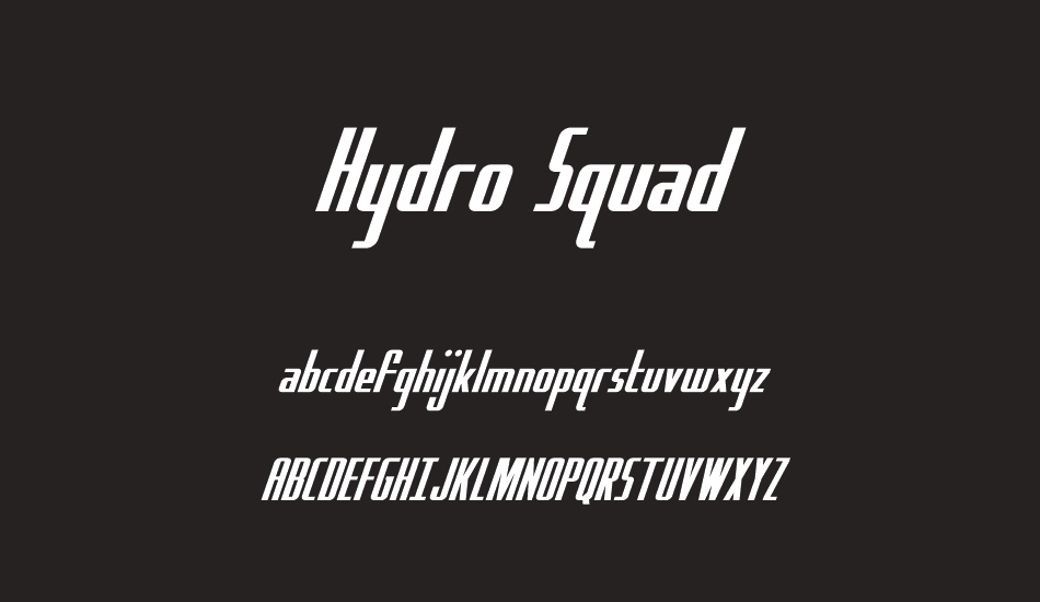 Hydro Squad font