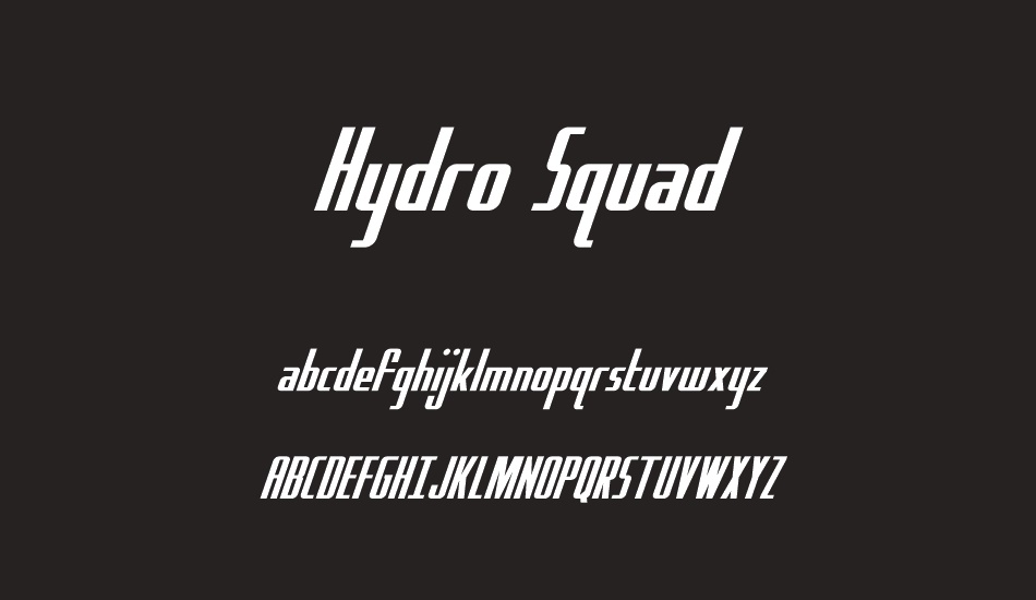 Hydro Squad font