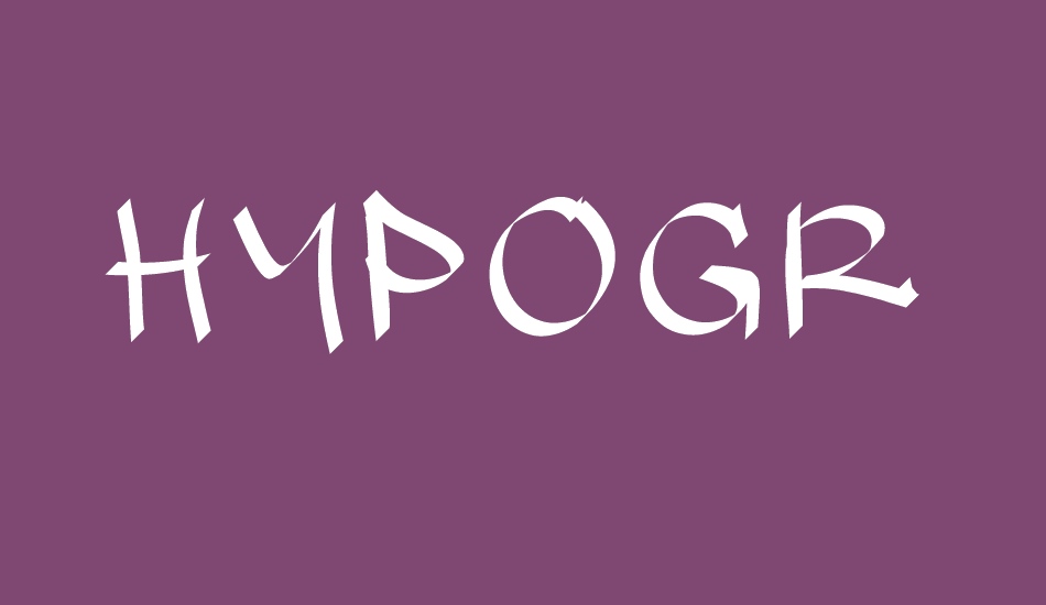 hypografic font big