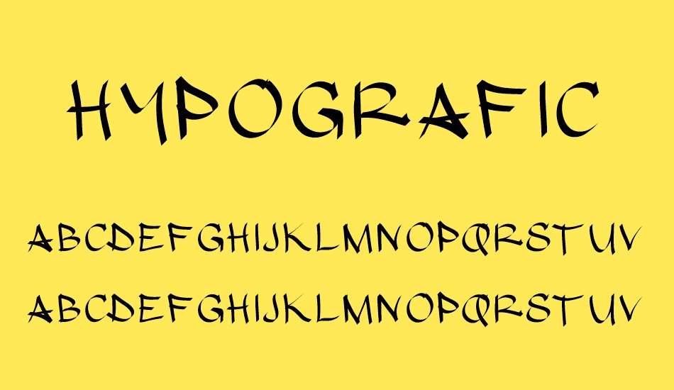 hypografic font