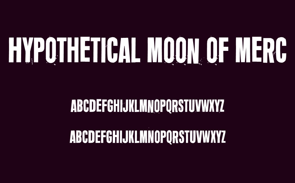 Hypothetical Moon Of Mercury font