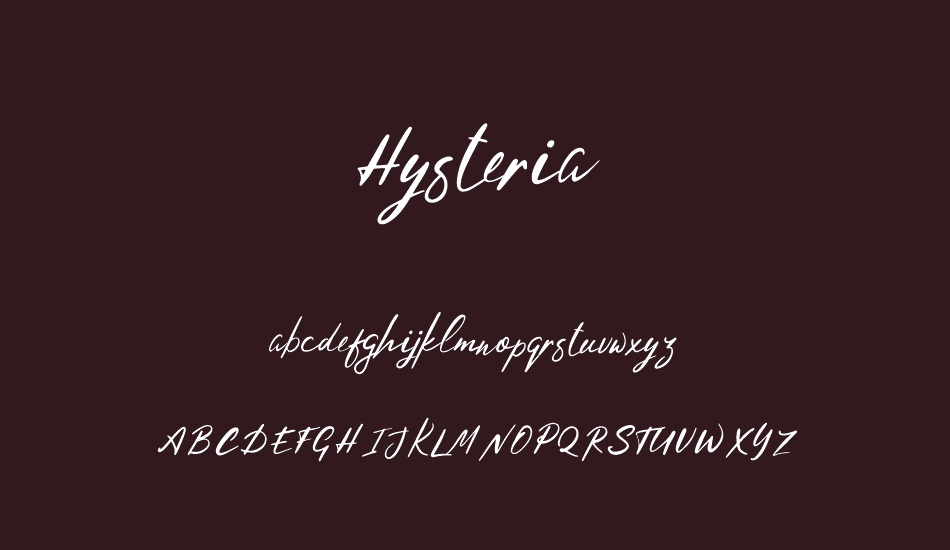 Hysteria font
