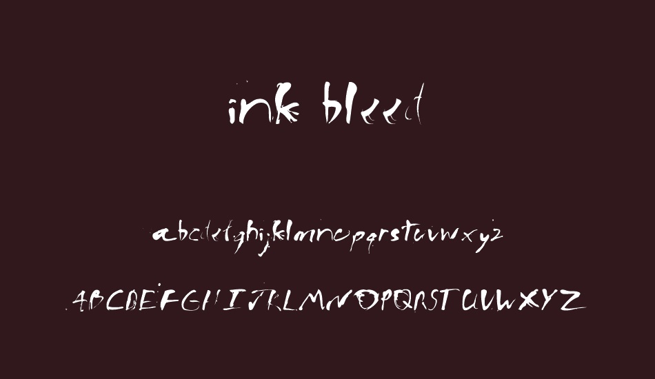 ink bleed font