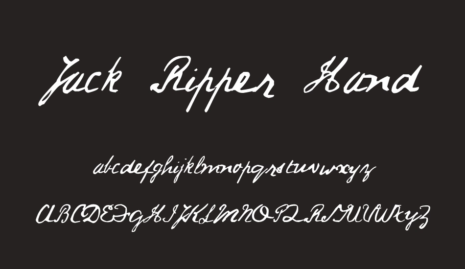 Jack Ripper Hand font