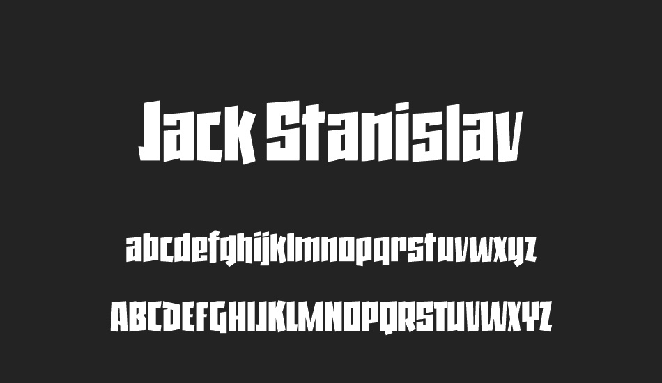 Jack Stanislav font