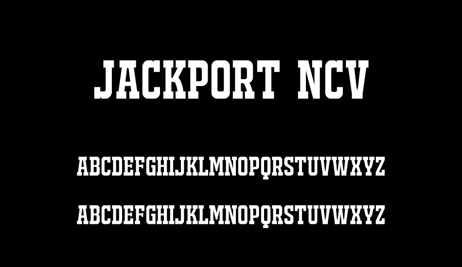 JACKPORT REGULAR NCV font