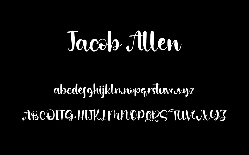 Jacob Allen font
