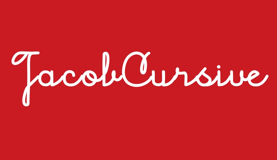 JacobCursive font big