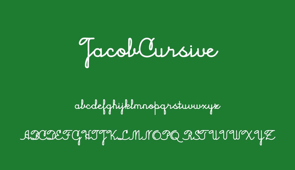 Jacob Cursive free font