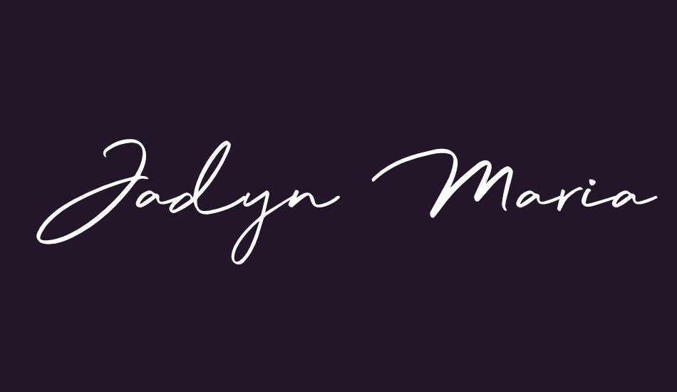 Jadyn Maria Free font big