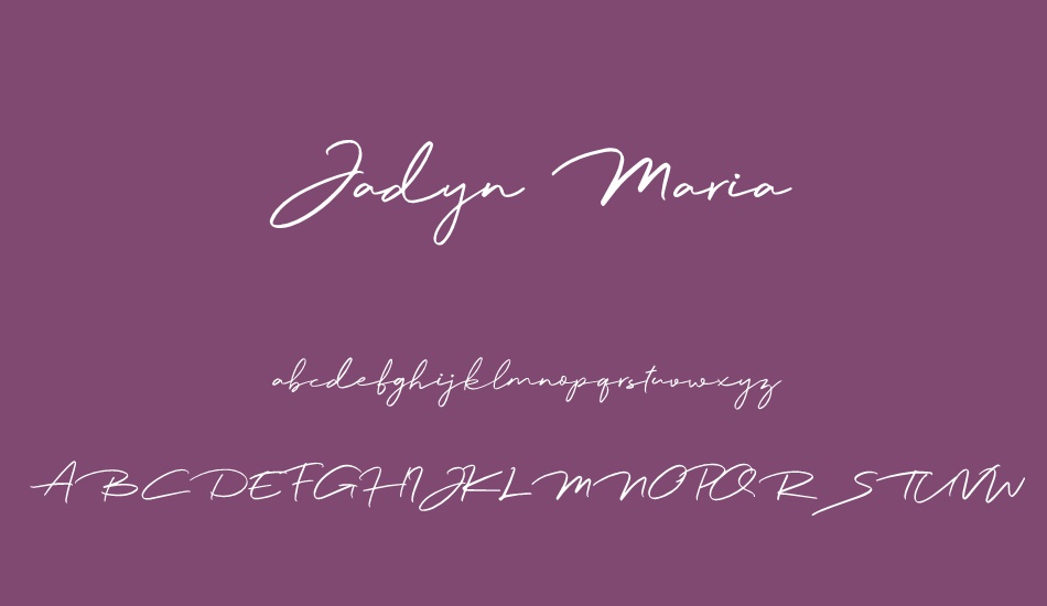 Jadyn Maria Free font