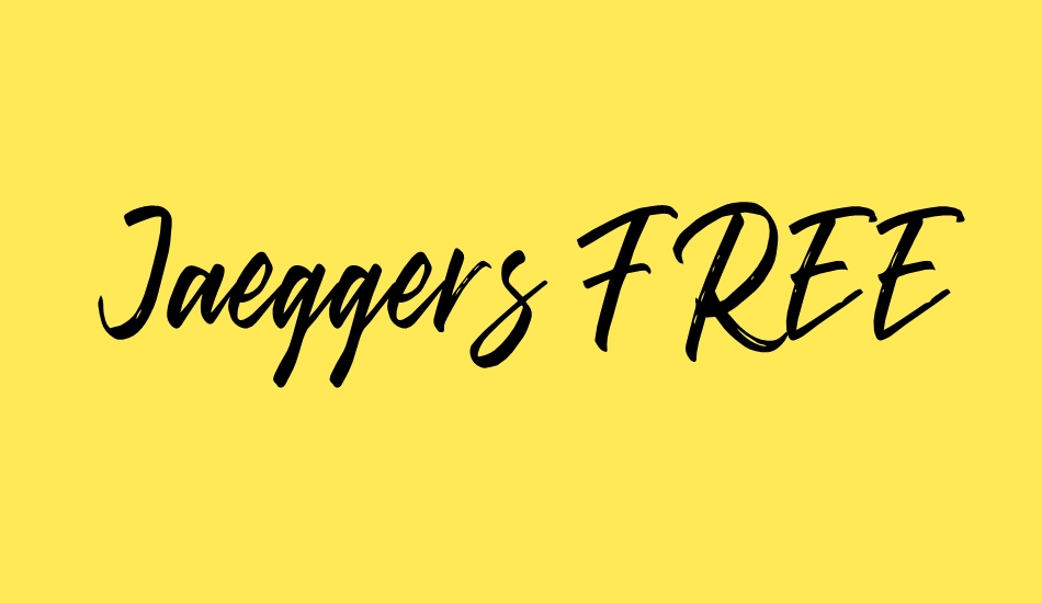 Jaeggers FREE font big