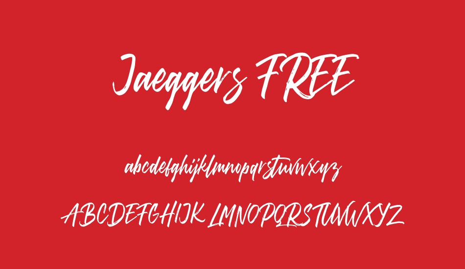 Jaeggers FREE font