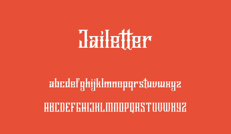 Jailetter font