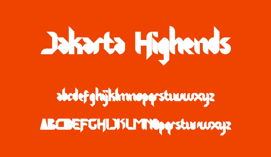 Jakarta Highends font