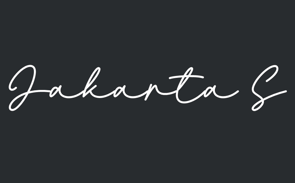 Jakarta Signature font big
