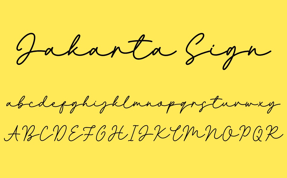 Jakarta Signature font