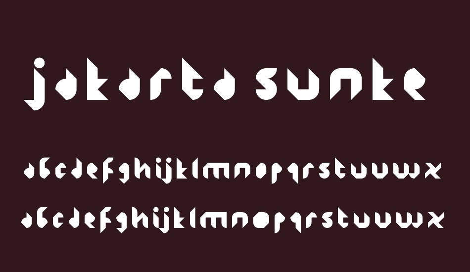 Jakarta Sunken font