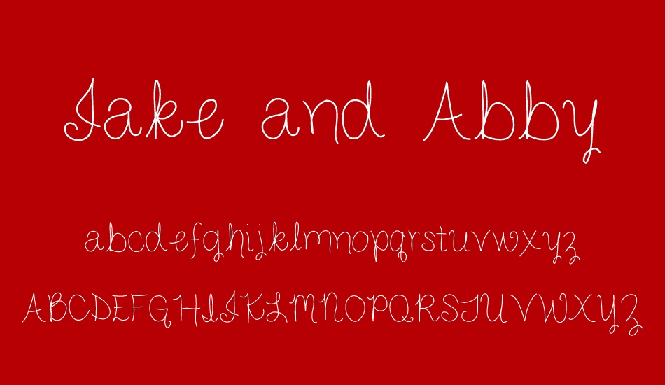 Jake and Abby font