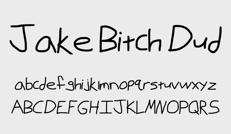 Jake Bitch Dude font